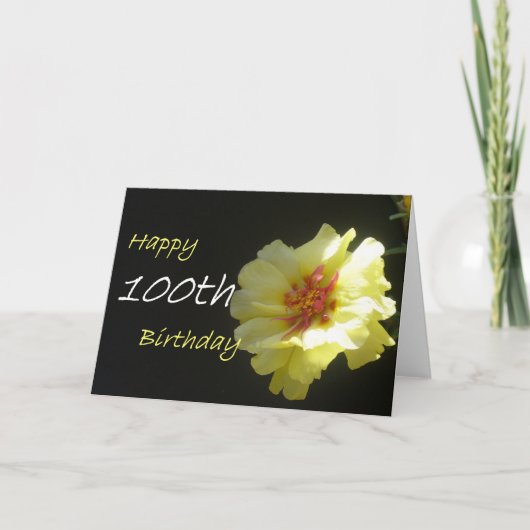 幸せな100番目の誕生日グリーティングカード カード (正面)
