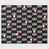幸せな100番目の誕生日バルーン ラッピングペーパー (フラット)