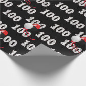 幸せな100番目の誕生日バルーン ラッピングペーパー (角)