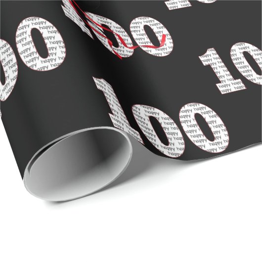 幸せな100番目の誕生日バルーン ラッピングペーパー (ロールコーナー)