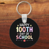 幸せな100th日の学校の先生子供100 キーホルダー (正面)