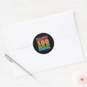 幸せな100th日の学校先生学生子供100 ラウンドシール (封筒)