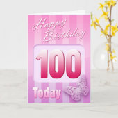 幸せな100th誕生日の祖母の大叔母のお母さん カード (黄色い花)