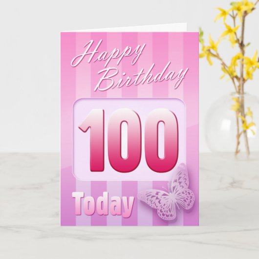 幸せな100th誕生日の祖母の大叔母のお母さん カード (黄色い花)