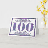 幸せな100th誕生日ジンガムカード カード (黄色い花)