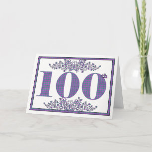 幸せな100th誕生日ジンガムカード カード