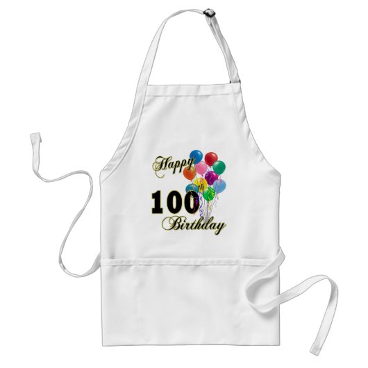 幸せな100th誕生日プレゼントおよび誕生日の服装 スタンダードエプロン (正面)