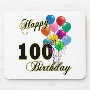 幸せな100th誕生日プレゼントおよび誕生日の服装 マウスパッド