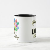 幸せな100th誕生日プレゼントおよび誕生日の服装 マグカップ (中央)