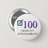 幸せな100th誕生日 缶バッジ (正面&裏面)