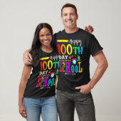幸せな100th day of school 100日先生学生 tシャツ (ユニセックス)