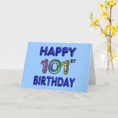 幸せな101st誕生日 カード (黄色い花)