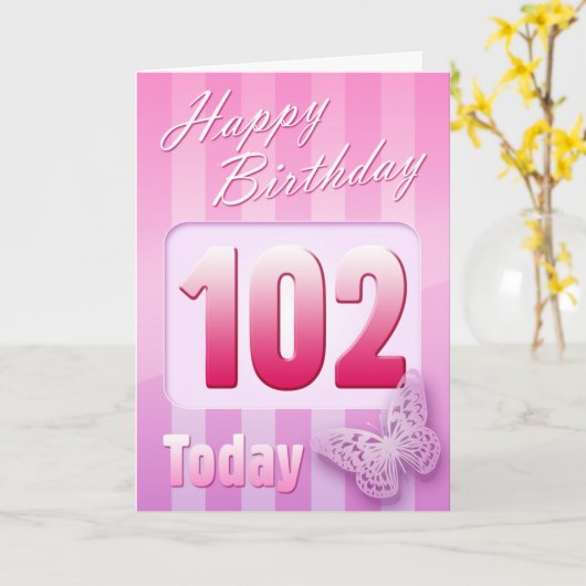 幸せな102nd誕生日の祖母の大叔母のお母さん カード (黄色い花)