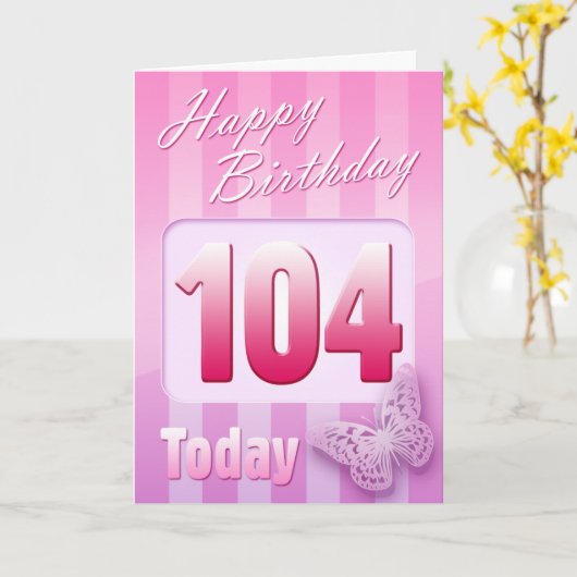 幸せな104th誕生日の祖母の大叔母のお母さん カード (黄色い花)