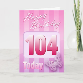 幸せな104th誕生日の祖母の大叔母のお母さん カード
