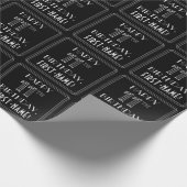 幸せな11番目の誕生日、アールデコスタイル(名前をカスタムする付き) ラッピングペーパー (角)