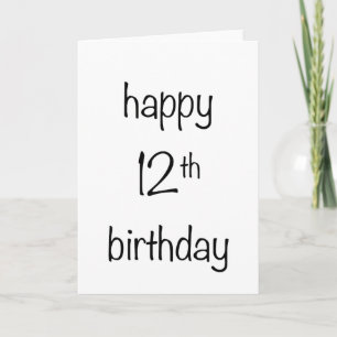 幸せな12歳の誕生日 カード
