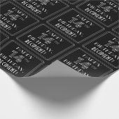 幸せな14番目の誕生日、アールデコスタイル(名前をカスタムする付き) ラッピングペーパー (角)