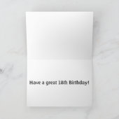 幸せな18誕生日を言うためにセーリング カード (内部)