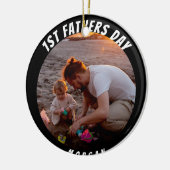 幸せな1stかわいい父親の日 セラミックオーナメント (左)