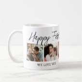 幸せな1st母の日の新しい母5写真コラージュ コーヒーマグカップ (左)