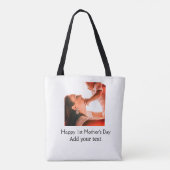幸せな1st母の日の母最高のは今まで写真名を追加 トートバッグ (裏面)