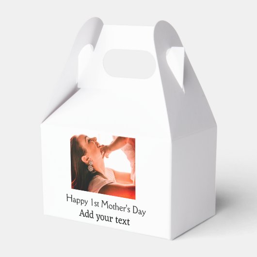 幸せな1st母の日の母最高のは今まで写真名を追加 フェイバーボックス (正面サイド)
