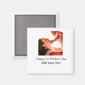 幸せな1st母の日の母最高のは今まで写真名を追加 マグネット (正面/裏面)