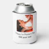 幸せな1st母の日の母最高のは今まで写真名を追加 缶クーラー (缶裏面)