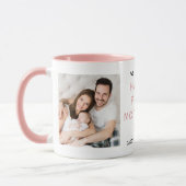 幸せな1st母の日2フォトコラージュ新しい母 マグカップ (左)