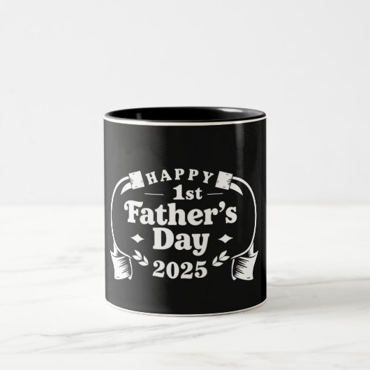 幸せな1st父の日2025マグカップ ツートーンマグカップ (中央)