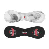 幸せな1st父の日、はっきりしたタイポグラフィ、レッドブラック 野球ボール (パネル)