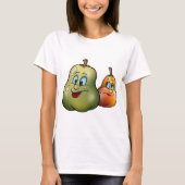 幸せな2つの梨 Tシャツ (正面)