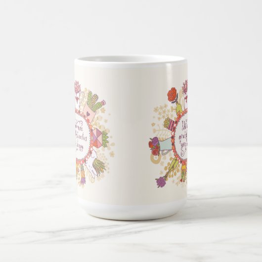 幸せな2つを作るものがの多くをして下さい コーヒーマグカップ (中央)