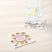 幸せな2つを作るものがの多くをして下さい スクエアペーパーコースター (インサイチュ)