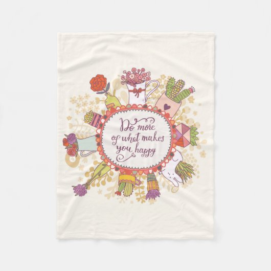 幸せな2つを作るものがの多くをして下さい フリースブランケット (正面)