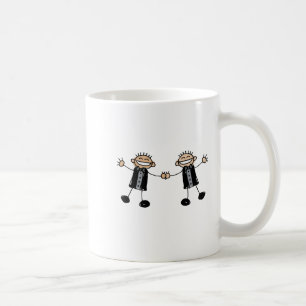 幸せな2人の新郎の踊ること コーヒーマグカップ