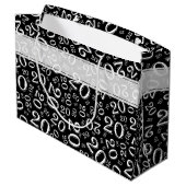 幸せな20番目の乱数パターン黒/白 ラージペーパーバッグ (裏面アングル)