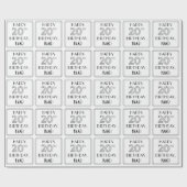 幸せな20番目の誕生日;アールデコスタイル;名前をカスタムする ラッピングペーパー (フラット)