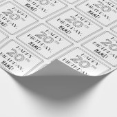 幸せな20番目の誕生日;アールデコスタイル;名前をカスタムする ラッピングペーパー (角)