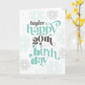幸せな20誕生日カスタマイズ可能グリーティングカード カード (黄色い花)