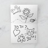 幸せな3番目の誕生日から娘 カード (内部)