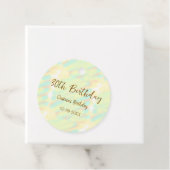 幸せな30歳の誕生日イエローオレンジ色の水色のモダー フェイバータグ (インサイチュ)