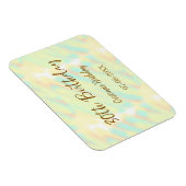 幸せな30歳の誕生日イエローオレンジ色の水色のモダー マグネット (右側)