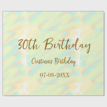 幸せな30歳の誕生日イエローオレンジ色の水色のモダー
