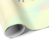 幸せな30歳の誕生日イエローオレンジ色の水色のモダー ラッピングペーパー (ロールコーナー)