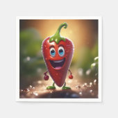 幸せな3Dアニメーションチリビーン、 スタンダードカクテルナプキン (正面)