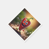 幸せな3Dアニメーションチリビーン、 スタンダードカクテルナプキン (角)