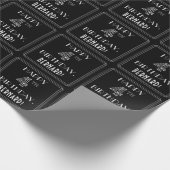 幸せな4歳の誕生日;アールデコスタイル付き/名前をカスタムする ラッピングペーパー (角)