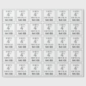 幸せな4歳の誕生日;アールデコスタイル;名前をカスタムする ラッピングペーパー (フラット)